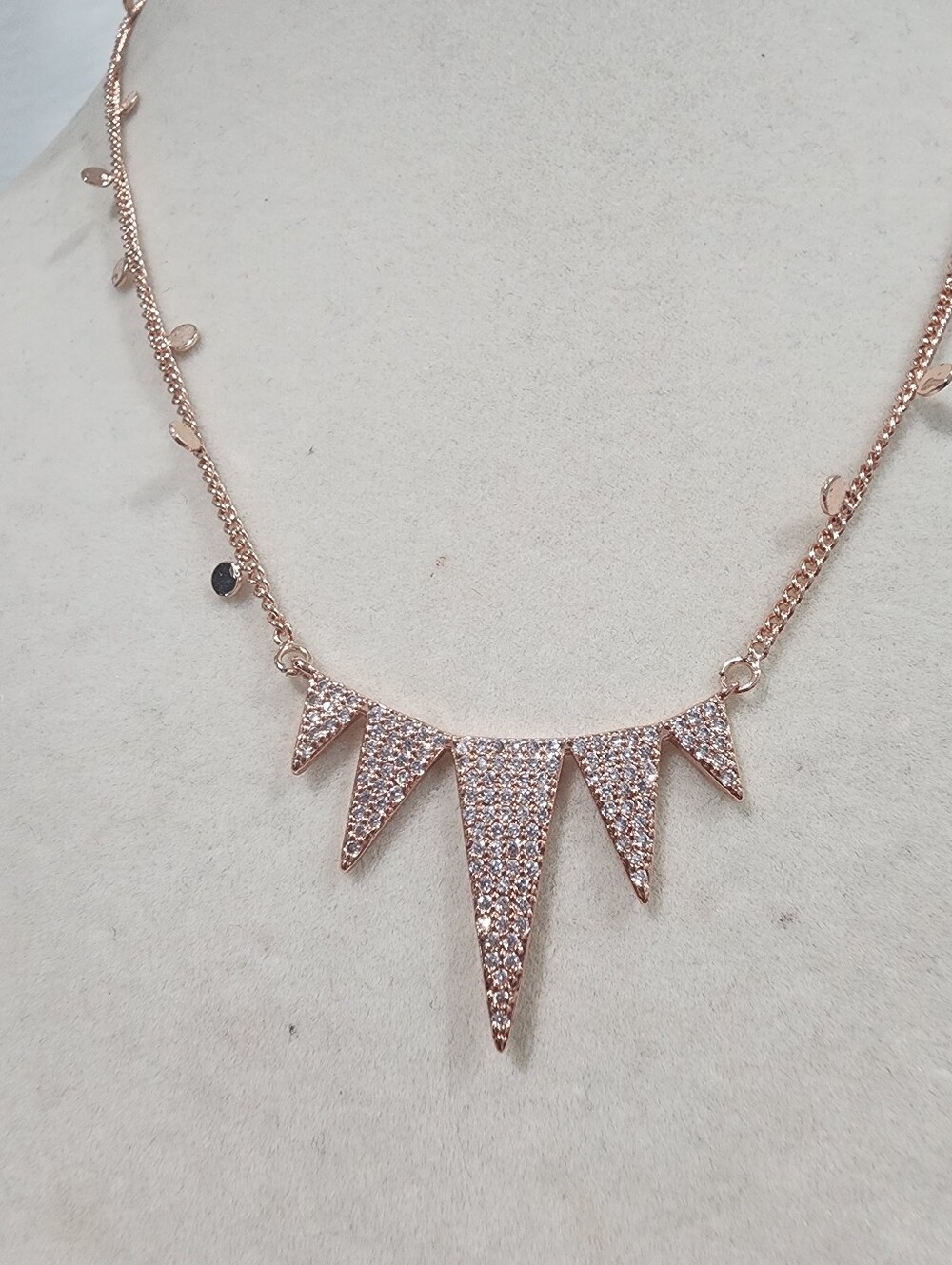 Rose Gold Spike Pendant Necklace - Alexa Rae - Picture 4 of 4
